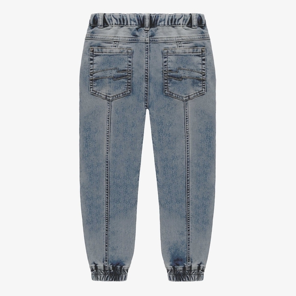 Souris Mini-RELAXED FIT PANTS IN LIGHT BLUE STRETCH DENIM - Picture 2 of 4
